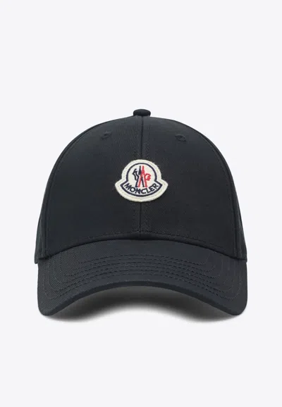 Moncler Logo-embroidered Baseball Cap In Gray