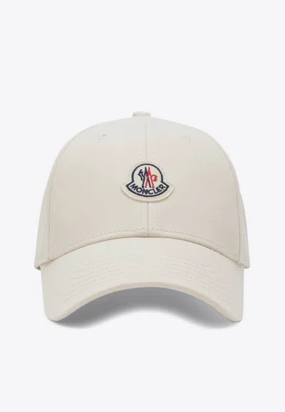 Moncler Logo-embroidered Baseball Cap In Gray