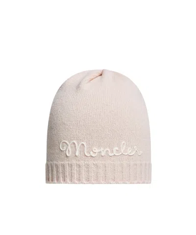 Moncler Logo-embroidered Beanie In White