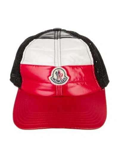 Pre-owned Moncler Logo Embroidered Cap In Red