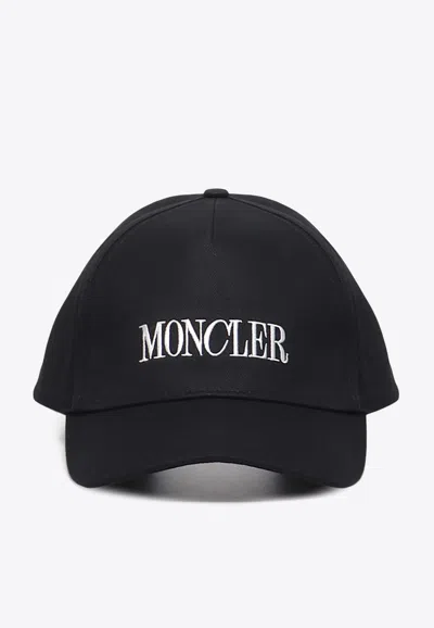 Moncler Logo-embroidered Cap In Navy