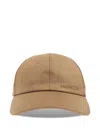 Moncler Logo-embroidered Cap In Neutrals
