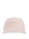 Moncler Logo-embroidered Cap In Pink
