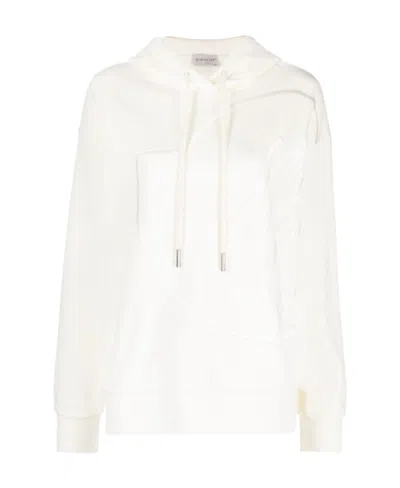 MONCLER MONCLER LOGO EMBROIDERED DRAWSTRING HOODIE