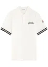 Moncler Cotton Piquet Polo With Logo In White