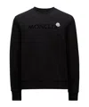 Moncler Crew Neck Cotton Sweatshirt In Black