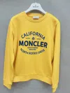 Moncler Logo-embroidered Cotton Sweatshirt In Yellow