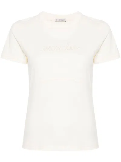 MONCLER LOGO-EMBROIDERED COTTON T-SHIRT