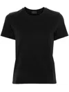 Moncler Logo-embroidered Cotton T-shirt In Black