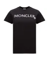 Moncler Logo Embroidered Crewneck T-shirt In Black