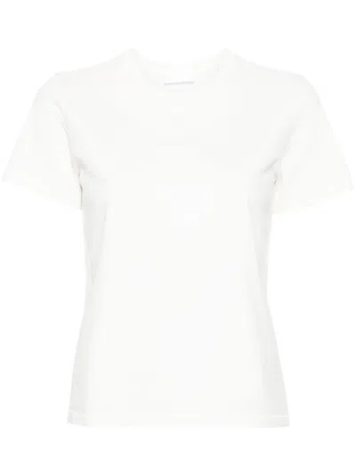 Moncler Logo-embroidered Cotton T-shirt In White