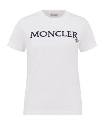 MONCLER MONCLER LOGO EMBROIDERED CREWNECK T-SHIRT
