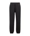 Moncler Logo-embroidered Cotton Track Pants In Black