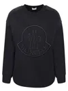 Moncler Rhinestone-embellished Logo Sweatshirt In Black