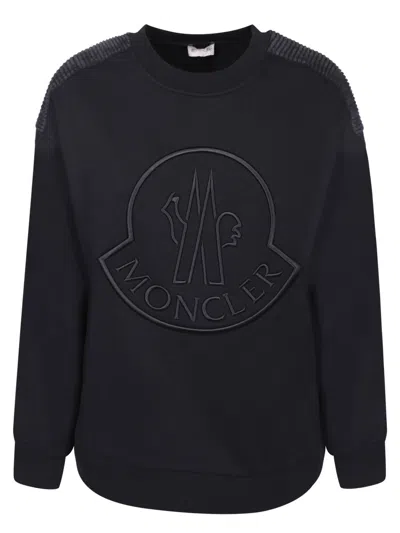 MONCLER LOGO EMBROIDERED CREWNECK SWEATSHIRT