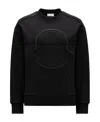Moncler Rhinestone-embellished Logo Sweatshirt In Black
