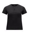 Moncler Logo Embroidered Crewneck T-shirt In Gray