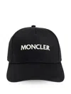 Moncler Logo-embroidered Gabardine Cap In Schwarz