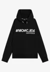 Moncler Grenoble Logo Cotton Hoodie In Black