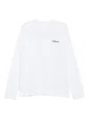 Moncler Logo-embroidered Long-sleeve T-shirt In White