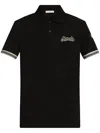Moncler Black Archivio Ss Polo In Black