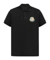 Moncler Polo Shirt With Logo In Black