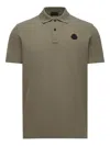 Moncler Logo-embroidered Polo Shirt In Green