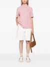 Moncler Short Sleeve Polo Top In Pink