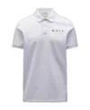 Moncler Logo-embroidered Polo Shirt In White