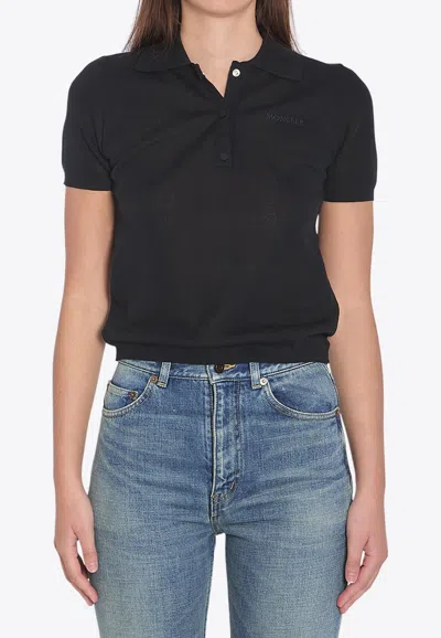 MONCLER LOGO EMBROIDERED POLO T-SHIRT