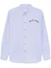 Moncler Logo-embroidered Shirt In Blue