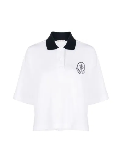 MONCLER MONCLER LOGO EMBROIDERED SHORT-SLEEVED POLO SHIRT