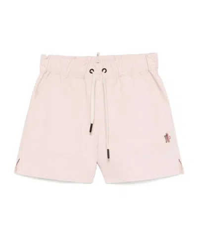 MONCLER MONCLER GRENOBLE LOGO PATCH DRAWSTRING SHORTS