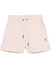 Moncler Shorts Mit Logo-stickerei In Rosa