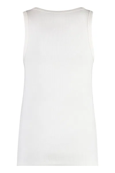 Moncler Logo-embroidered Sports Vest In White