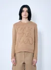 Moncler Logo-embroidered Cotton Sweatshirt In Beige