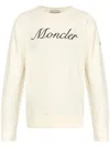 Moncler Logo-embroidered Sweatshirt In Beige