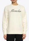 Moncler Logo Embroidered Sweatshirt In Neutral