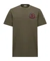 Moncler Logo Patch Crew Neck T-shirt In Green