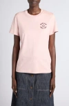 Moncler T-shirt With Embroidery In Pink
