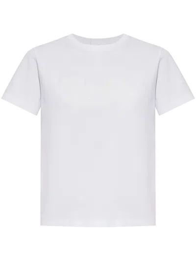 Moncler Logo-embroidered T-shirt In White