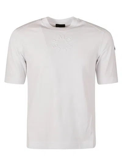 Moncler Logo Embroidered T-shirt In White