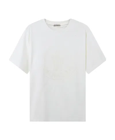 Moncler Logo-embroidered T-shirt In White