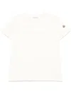 Moncler Embroidered Tonal Logo Cotton T-shirt Clothing In White