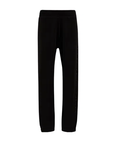 Moncler Logo-embroidered Track Pants In Black