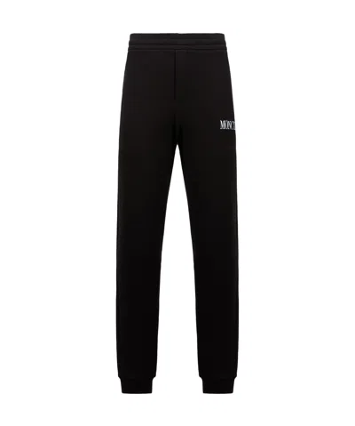 Moncler Embroidered Logo Cotton Track Pants, Men, Black, Size: Xxl