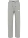 Moncler Logo-embroidered Track Pants In Grey