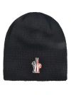 MONCLER LOGO-EMBROIDERED VIRGIN WOOL BEANIE
