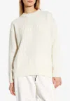 Moncler Logo Sweatshirt In Cream
