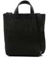 Moncler Logo Embroidered Tote Bag In Black